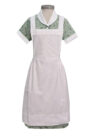 Conjunto de Bata y Delantal para servicio doméstico 100% algodón modelo jara
