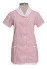 CHAQUETA CASACA PARA EMPLEADAS DE HOGAR PIQUE TOPO ROSA