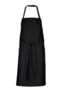 Delantal con peto color negro